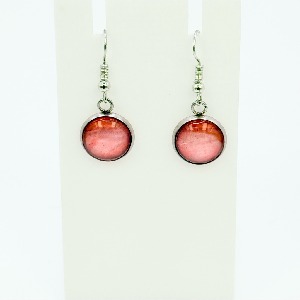 Chic Pink Drop Earrings
